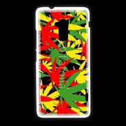 Coque HTC One Max Fond de cannabis coloré