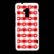 Coque HTC One Max Mode vichy rouge avec coeur