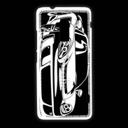 Coque HTC One Max Illustration voiture de sport en noir et blanc