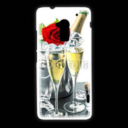 Coque HTC One Max Champagne et rose rouge