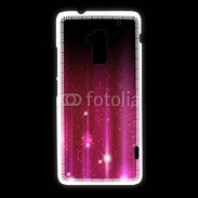 Coque HTC One Max Rideau rose à strass