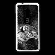 Coque HTC One Max Tigre du Bengale en noir et blanc