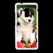 Coque HTC One Max Adorable chiot Border collie