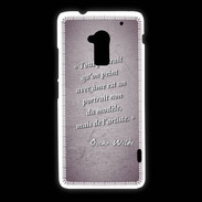 Coque HTC One Max Portrait Ame Violet Citation Oscar Wilde