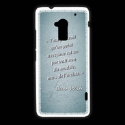 Coque HTC One Max Portrait Ame Turquoise Citation Oscar Wilde