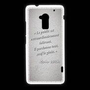 Coque HTC One Max Public génie Gris Citation Oscar Wilde