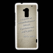 Coque HTC One Max Public génie Sepia Citation Oscar Wilde