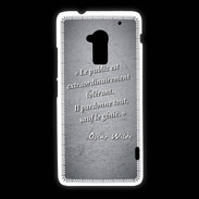 Coque HTC One Max Public génie Noir Citation Oscar Wilde