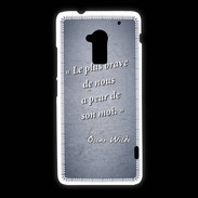 Coque HTC One Max Brave Bleu Citation Oscar Wilde