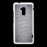 Coque HTC One Max Fous sages Noir Citation Oscar Wilde