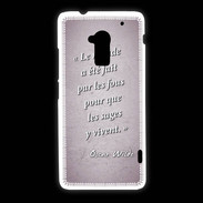 Coque HTC One Max Fous sages Rose Citation Oscar Wilde