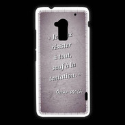 Coque HTC One Max Résister Violet Citation Oscar Wilde