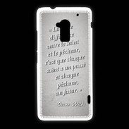 Coque HTC One Max Saint pêcheur Gris Citation Oscar Wilde
