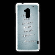 Coque HTC One Max Sacrement amour Turquoise Citation Oscar Wilde