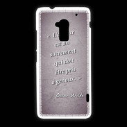 Coque HTC One Max Sacrement amour Violet Citation Oscar Wilde