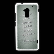 Coque HTC One Max Sacrement amour Vert Citation Oscar Wilde