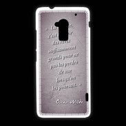 Coque HTC One Max Sagesse rêves Violet Citation Oscar Wilde