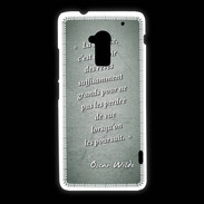 Coque HTC One Max Sagesse rêves Vert Citation Oscar Wilde
