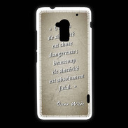 Coque HTC One Max Sincérité fatale Sepia Citation Oscar Wilde