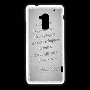 Coque HTC One Max Spectateur Gris Citation Oscar Wilde