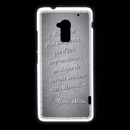 Coque HTC One Max Trop moderne Noir Citation Oscar Wilde