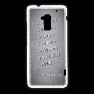 Coque HTC One Max Ame nait Noir Citation Oscar Wilde