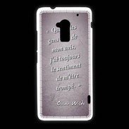 Coque HTC One Max Avis gens violet Citation Oscar Wilde