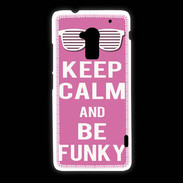 Coque HTC One Max Keep Calm Funky Rose