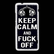 Coque HTC One Max Keep Callm Fuck Off Noir