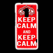 Coque HTC One Max Keep Calm Rouge