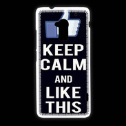 Coque HTC One Max Keep Calm Like This Noir