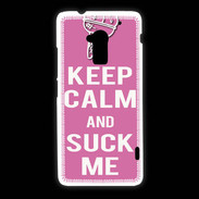 Coque HTC One Max Keep Calm Suck me Rose