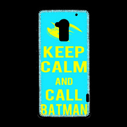 Coque HTC One Max Keep Calm Batman Cyan