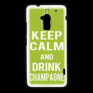 Coque HTC One Max Keep Calm Drink champagne Vert pomme