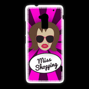 Coque HTC One Max Miss Shopping Chatain