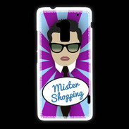 Coque HTC One Max Mister Shopping Brun