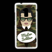 Coque HTC One Max Mister Soldier Brun