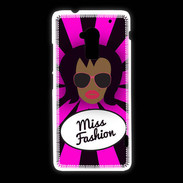 Coque HTC One Max Miss Fashion Black