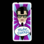 Coque HTC One Max Mister Swag Brun