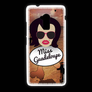 Coque HTC One Max Miss Guadeloupe Brune