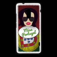 Coque HTC One Max Miss Portugal Brune
