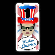 Coque HTC One Max Mister América Brun