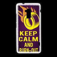 Coque HTC One Max Keep Calm and Burn Out violet