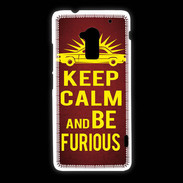 Coque HTC One Max Keep Calm and Be Furious Rouge