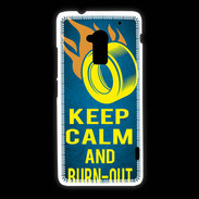 Coque HTC One Max Keep Calm and Burn Out Bleu