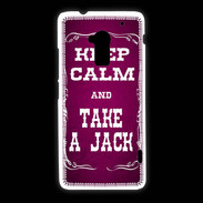 Coque HTC One Max Keep Calm and Take Jack Rose