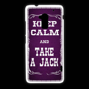 Coque HTC One Max Keep Calm and Take Jack Violet