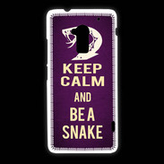 Coque HTC One Max Keep Calm and Be a Snake Violet