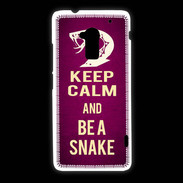 Coque HTC One Max Keep Calm and Be a Snake Rose