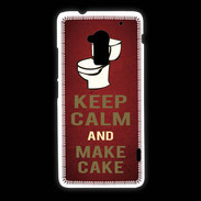 Coque HTC One Max Keep Calm and Make cake Rouge